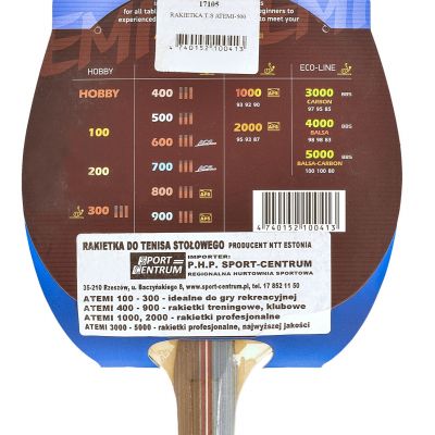 2. Atemi 500 table tennis racket