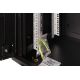 12. Digitus Unique 19" 9U rackmount network cabinet, 600x450, glass door, black, undivided, assembled, 100kg