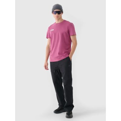 4. Men's regular plain T-shirt 4F 4FRAW24TTSHM2602-60S