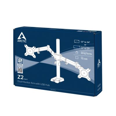 13. ARCTIC Z2 (Gen 3) Monitor Holder/Stand 86.4 cm (34") Desk Black
