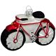 3. MOULDED GLASS CHRISTMAS BAUBLE IN THE SHAPE OF A BICYCLE SASKA GIFT & DECOR