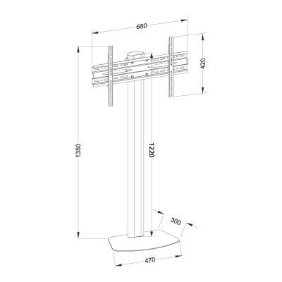 3. TECHLY LED/LCD TV FLOOR STAND 32-55 INCHES 40KG