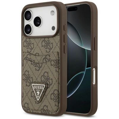 Guess 4G nauble Card Triange Case for iPhone 18 Pro / 17 Pro – brown