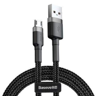 5. Baseus Cafule Cable durable nylon cable USB / micro USB 2A 3M black-gray (CAMKLF-HG1)