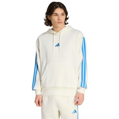 Men's adidas Essentials 3-Stripes French Terry Hoodie Cream KD4901