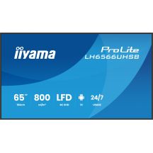 iiyama LH6566UHSB-B1AG signage display Flat panel Digital Signage 165.1 cm (65") LCD Wi-Fi 800 cd/m2 4K Ultra HD Black Built-in processor Android 24/7