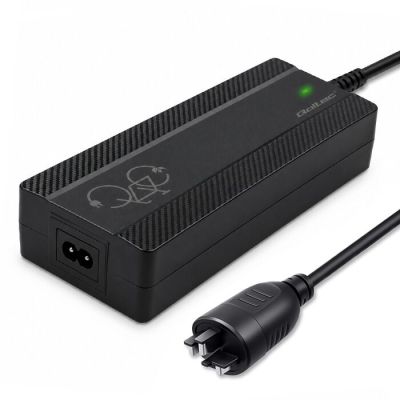 8. Qoltec Fast Charger for Electric Bike Scooter 36V | 42V | 4A | Bosch Plug + Power Cable