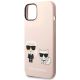 6. Karl Lagerfeld KLHMP14SSSKCI iPhone 14 6.1 "hardcase light pink / light pink Silicone Karl & Choupette Magsafe