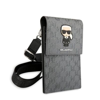3. Karl Lagerfeld Ikonik Karl Monogram Patch bag - silver