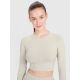Women's training longsleeve crop top with cutout back 4F 4FRSS25TFLOF486-83S