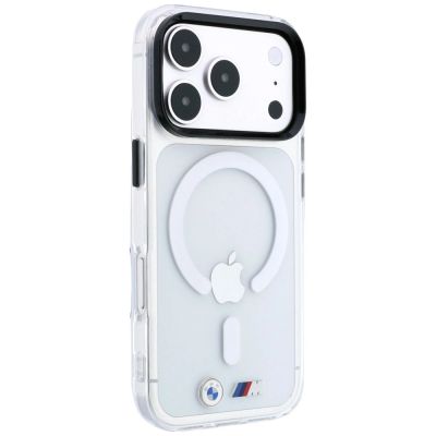4. BMW M IML Glossy Metal Logo & Trims MagSafe Case for iPhone 18 Pro Max / 17 Pro Max - Transparent