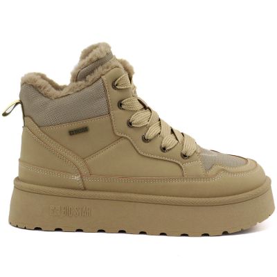 6. Beige Big Star UU274166 women's platform snow boots