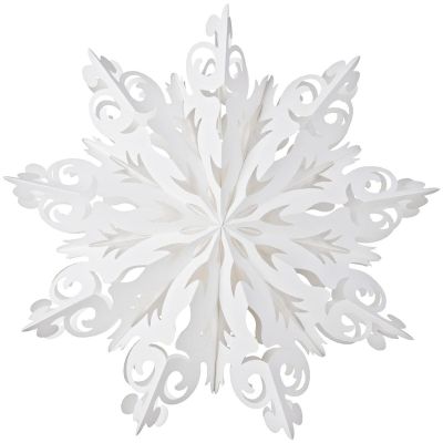 12. PAPER DECORATION SNOWFLAKE DIA. 64 CM WHITE