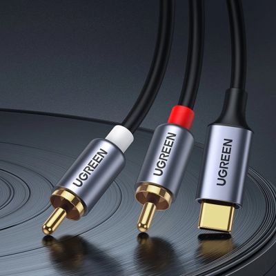 4. Ugreen audio cable USB Type C (male) - 2RCA (male) 1.5m gray (20193 CM451)