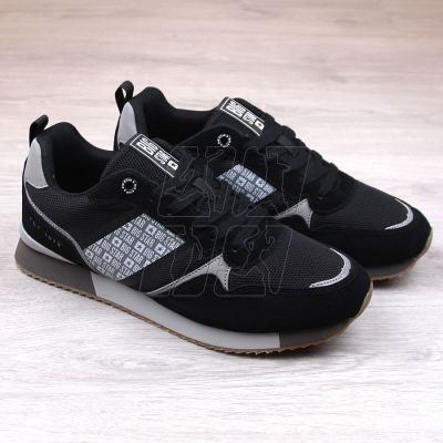 3. Big Star M INT1872 black leather sports shoes