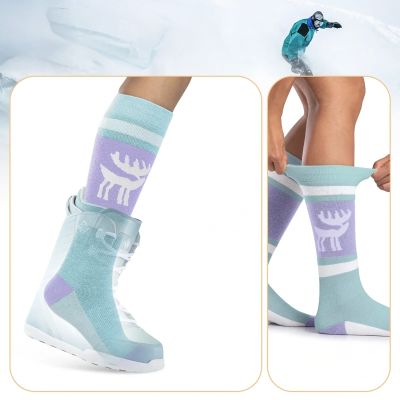 4. Qunature 037202 ski socks size 43-48 (L/XL) - purple-green