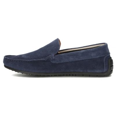 3. Men's leather moccasins, navy blue, Filippo MP923