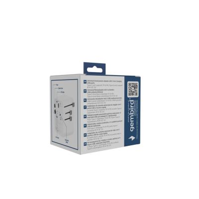 10. GEMBIRD UNIVERSAL TRAVEL ADAPTER 70W, WHITE