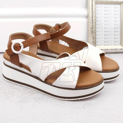 6. Vinceza W JAN303 white wedge sandals