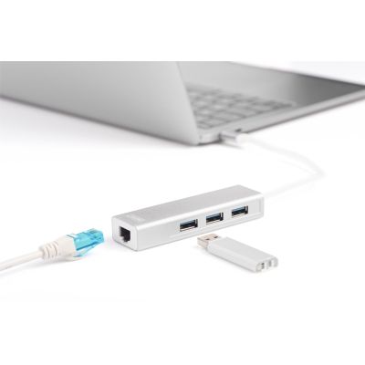 5. Digitus Hub USB 3.0 Type-C™ with Gigabit Ethernet