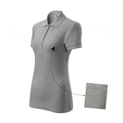Malfini Cotton W MLI-21312 Polo Shirt Dark Gray Melange