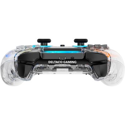 14. Deltaco Gaming GAM-169-T Game Controller Transparent Bluetooth/USB Gamepad Android, Nintendo Switch, PC, PlayStation 4, iOS