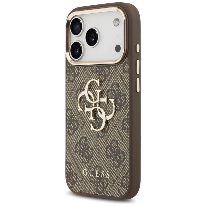 2. Guess 4G Big 4G Classic Logo Case for iPhone 17 Pro Max / 18 Pro Max - Brown and Gold
