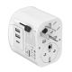 3. GEMBIRD UNIVERSAL GROUNDED TRAVEL ADAPTER 15W, WHITE