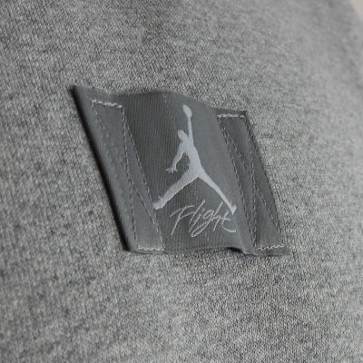 4. Men's Air Jordan Flight Fleece Hoodie Gray - FV7247-091