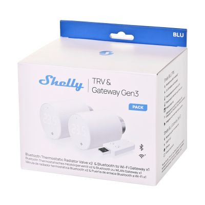 8. Shelly TRV Intelligent WiFi/BT Thermostatic Head, 2 pieces