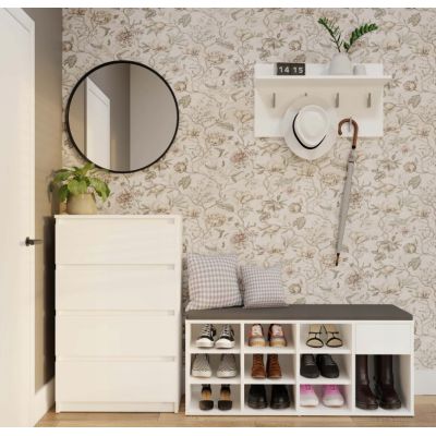 7. TALLIN WHITE SHOE CABINET