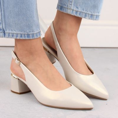 3. Elegant full sandals Sergio Leone W SK439B pearl