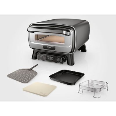 Ninja Artisan MO201EU Outdoor Electric Pizza Oven and Air Fryer Gray/Stainless Steel, 1760W, for pizzas up to approx. 30cm in diameter