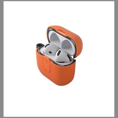 2. Uniq Clyde Lock Case for AirPods 4 - Orange