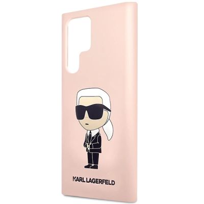 6. Karl Lagerfeld KLHCS23LSNIKBCP Sam S23 S918 Ultra hardcase pink/pink Silicone Ikonik