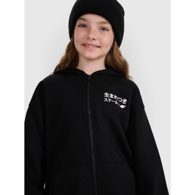 3. Girls' sweatshirt with a hood, 4F 4FJRAW25TSWSF2516-20S