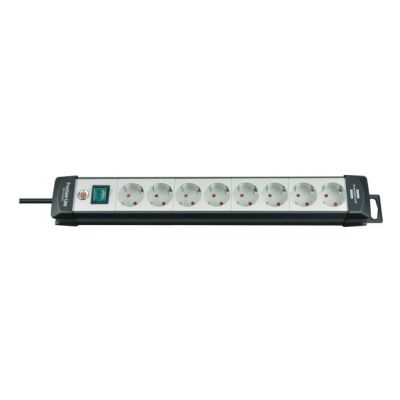 11. Brennenstuhl 1951580101 Regleta, 230 V, Negro y Gris Claro, 49 cm splitter 5 m 8 x network socket Indoor Black, Light Green