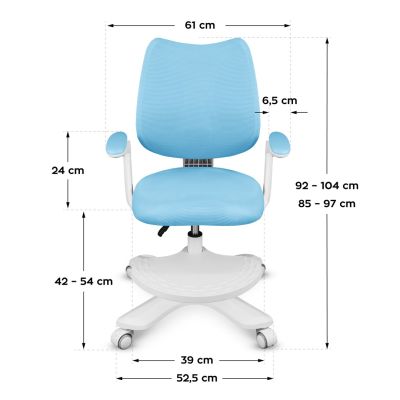 6. Junior 4.6 Blue Swivel Chair