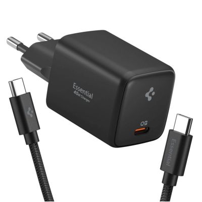 Spigen EE451EU Essential USB-C 45W Wall Charger - Black