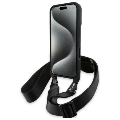 4. BMW M Edition Carbon Stripe & Strap iPhone 16 Case - Black