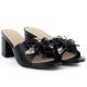 3. Women's black flower-topped flip-flops Potocki LE20336