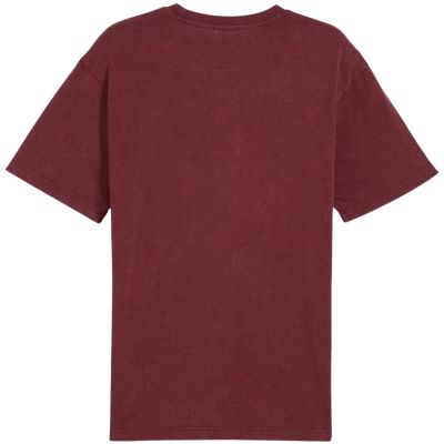 8. Puma Ess Elevated Relaxed Wash Tee Burgundy 688048 96