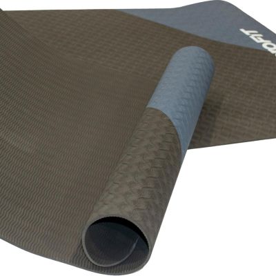 4. YOGA AND FITNESS MAT TPE ANTI-SLIP BLACK AND BLUE ENERO FIT