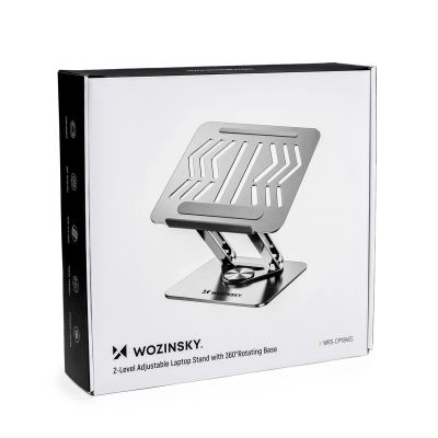 5. Wozinsky WRS-CPY84SS Aluminum Laptop and Tablet Stand + Free Smartphone Stand - Silver