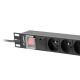 3. LANBERG PDU PRO 19" RACK POWER STRIP (1U, 16A, 7X SHUKO, 2M, BLACK) PDU-PRO-07F-0200-BK