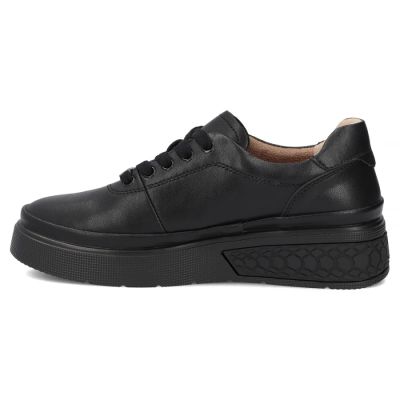 3. Women's leather wedge shoes, black Filippo DP8326