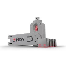 Lindy 40450 Port Blocker Port Blocker + USB Type-A Dongle Pink Acrylonitrile Butadiene Styrene (ABS) 5 pcs.