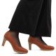 6. Brown leather pumps with a block heel, Rieker 41560-23