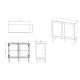 4. Jute chest of drawers 2D 100x39.5x90 black + calabria linoleum