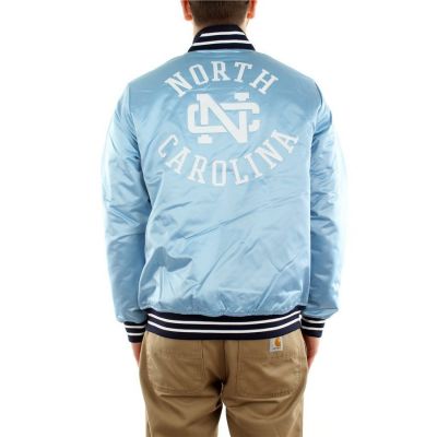 2. Mitchell & Ness NCAA Heavyweight Satin Jacket University Of North Carolina OJBF3413-UNCYYPPPLTBL